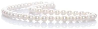 A restrung strand of white pearls